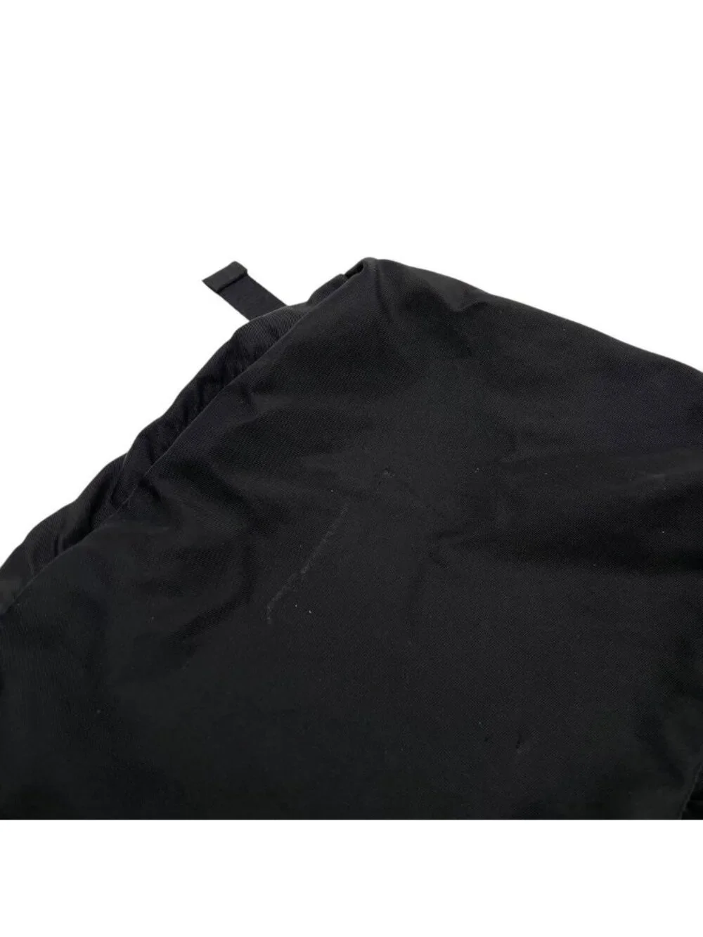 Prada Nylon Triangular Plate Logo Backpack Black